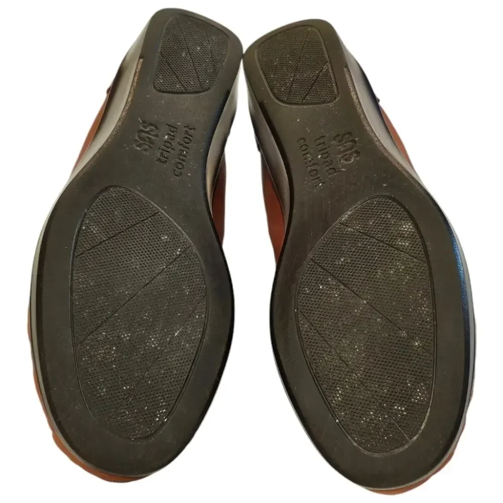 SAS Tripad Comfort Footbed Women's Brown Weave Leather Loafers Size 7.5 M